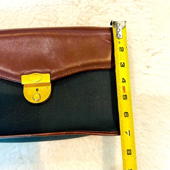 Dunhill Vintage pVC 2 tone Brown/Black PVC Leather Clutch Bag w/ 2 keys - Picture 12 of 16
